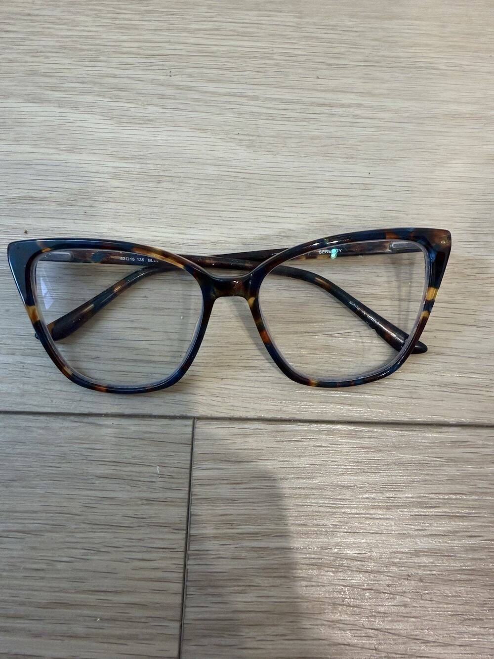 Wittnauer Eyeglasses, Frames Only, Serenity, 53-15-135, Plastic, Blue Multi